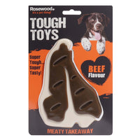 Tough Toys Meaty Meat Takeaway Steak Dog Toy, Small