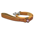 Luxury Leather Dog Lead, Tan