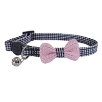 Rosewood - Designer Pink Bow Dogtooth Cat Collar