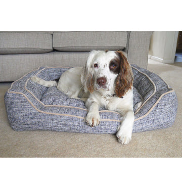 Luxury Slate and Oatmeal Square Bed