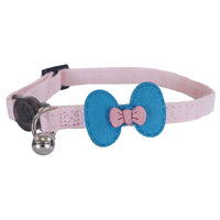 Pink & Teal Bow Cat Collar