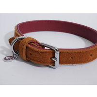 Rosewood - Luxury Leather Soft Touch Dog Collar, Red