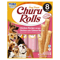 For Pets -Inaba - Churu Rolls Chicken Recipe wraps Chicken with Salmon Recipe