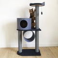 Charcoal Felt Double Tower