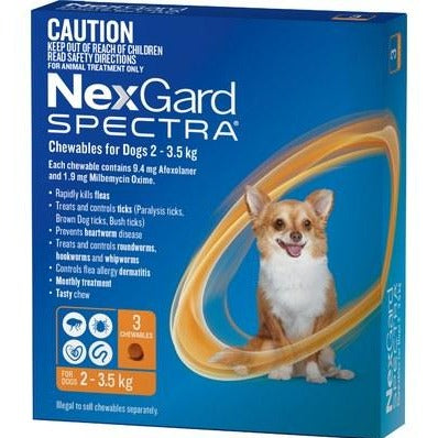 Nexgard Spectra Xsmall Dog 2-3.5kg 3pack