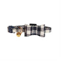 Blue Gingham Bow-Tie Cat Collar