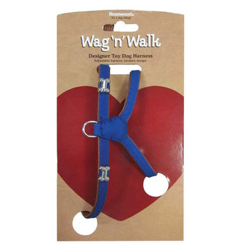 Wag ‘n’ Walk Royal Harness, Toy Dog, Blue