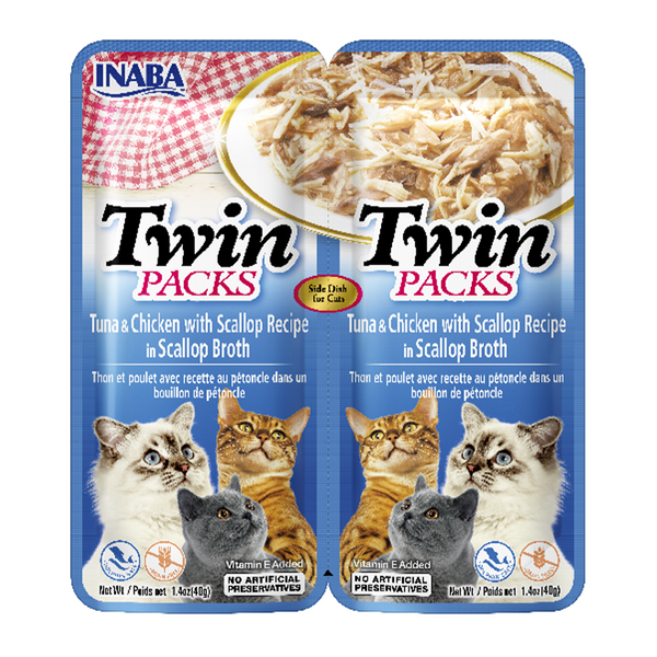 For Pets - Inaba- Twin Packs Tuna with Chicken & Scallop Flavoured Broth